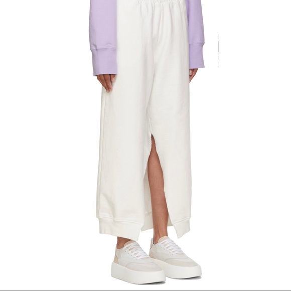 White Split Lounge Pants - Picture 1 of 4